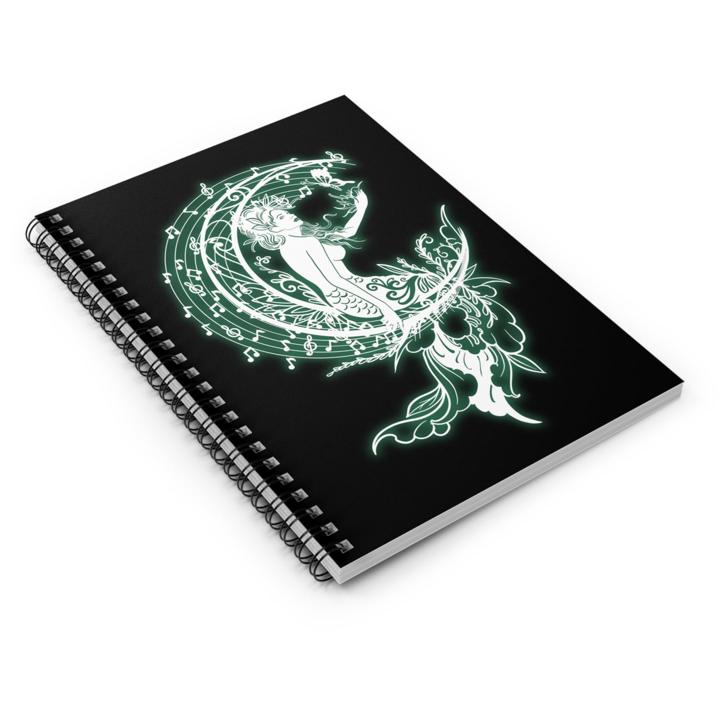 Musical Mermaid Spiral Notebook - Ruled Lines, Ideal for Journaling, Note-taking, Gift for Music Lovers, School Supplies, Art Projects