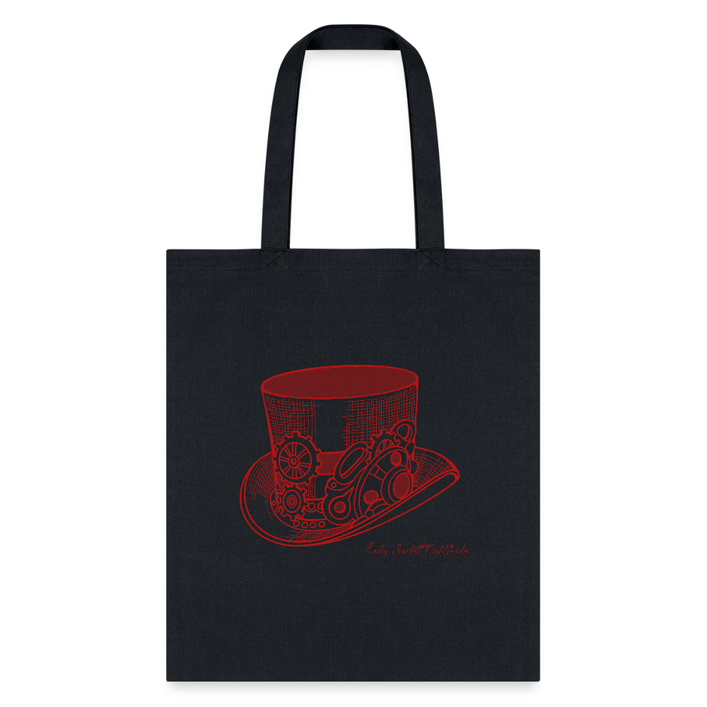 Lady Scarlett Top Hat Book Bag - black