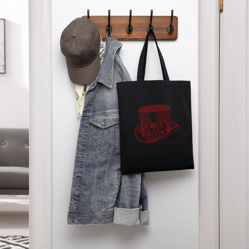 Lady Scarlett Top Hat Book Bag - black