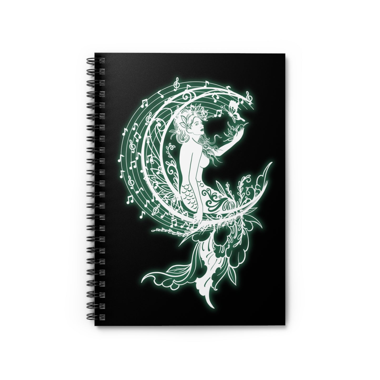 Musical Mermaid Spiral Notebook - Ruled Lines, Ideal for Journaling, Note-taking, Gift for Music Lovers, School Supplies, Art Projects