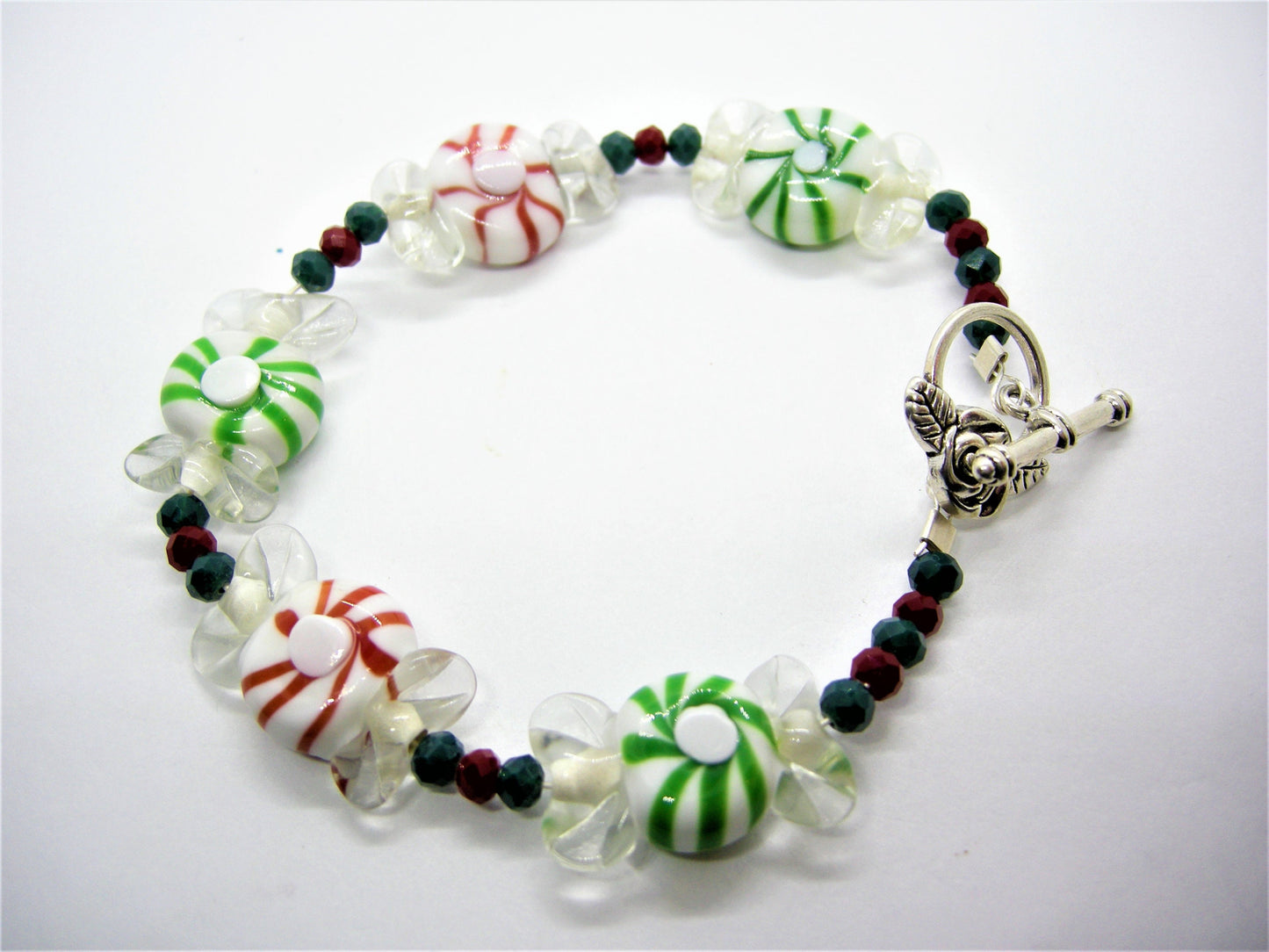 Lillian – Candy Cane Charm Necklace, Bracelet & Earrings Set