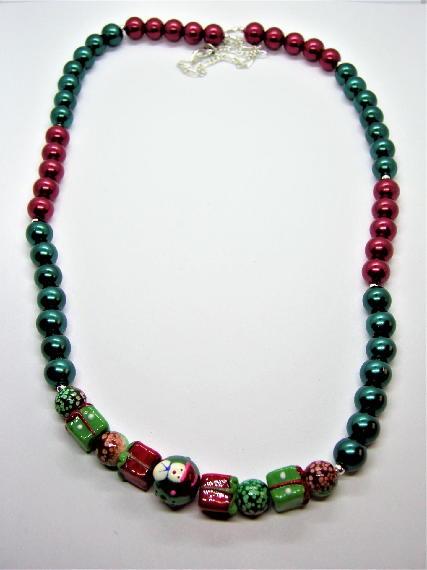 Dash – Handcrafted Christmas Bead Necklace & Reindeer Earrings