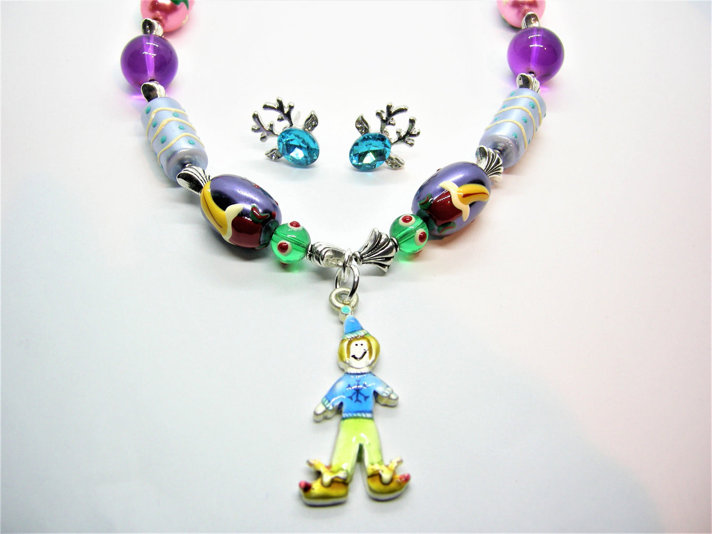 Hermie – Handcrafted Elf Necklace & Antler Earrings