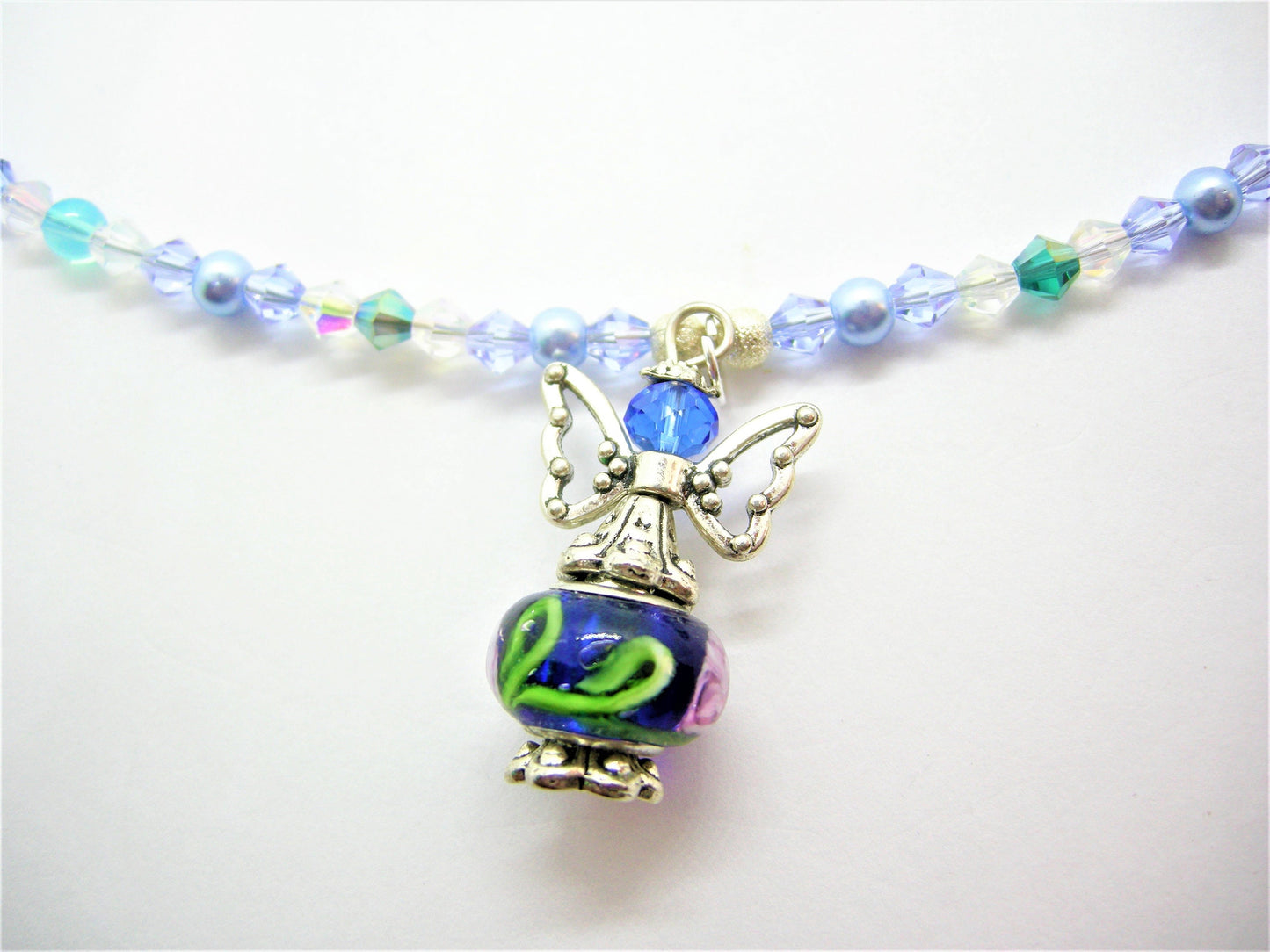 Angelique – Angel Necklace & Christmas Tree Earrings