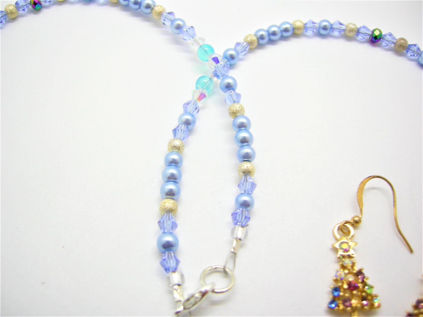 Seraphina – Angel Necklace & Christmas Tree Earrings