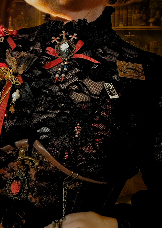 Handcrafted jewelry and accessories modeled on Lady Scarlett Nightshade