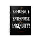 Inspirational Spiral Notebook - Efficiency, Enterprise & Ingenuity Quotes for Creatives, Students, Gift Ideas, Journaling