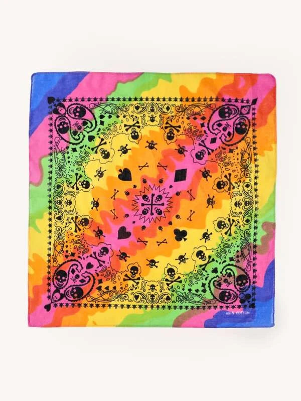 Rainbow tie dye bandana