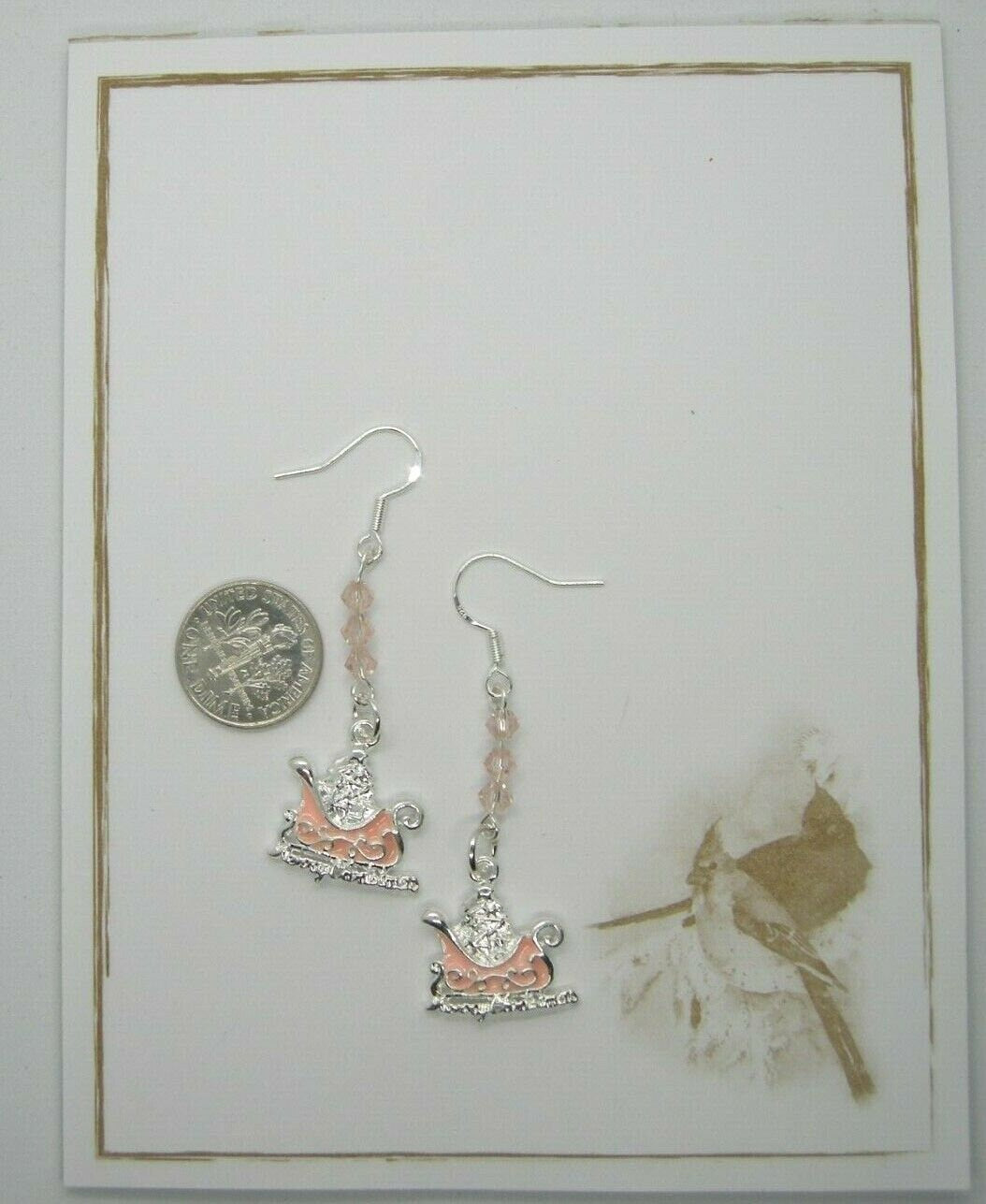 Evangeline – Blush Pink Sleigh Earrings with Swarovski Crystals