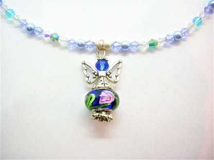 Seraphina – Angel Necklace & Christmas Tree Earrings