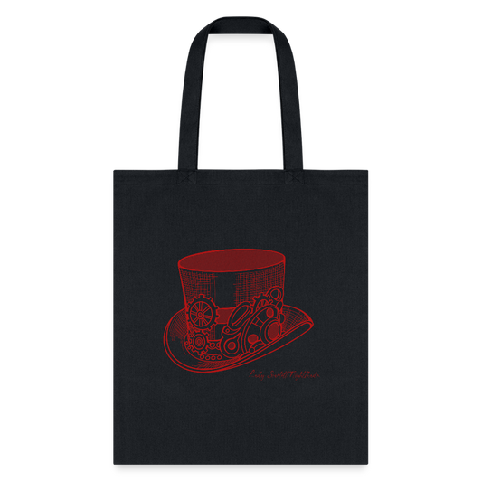 Lady Scarlett Top Hat Book Bag - black