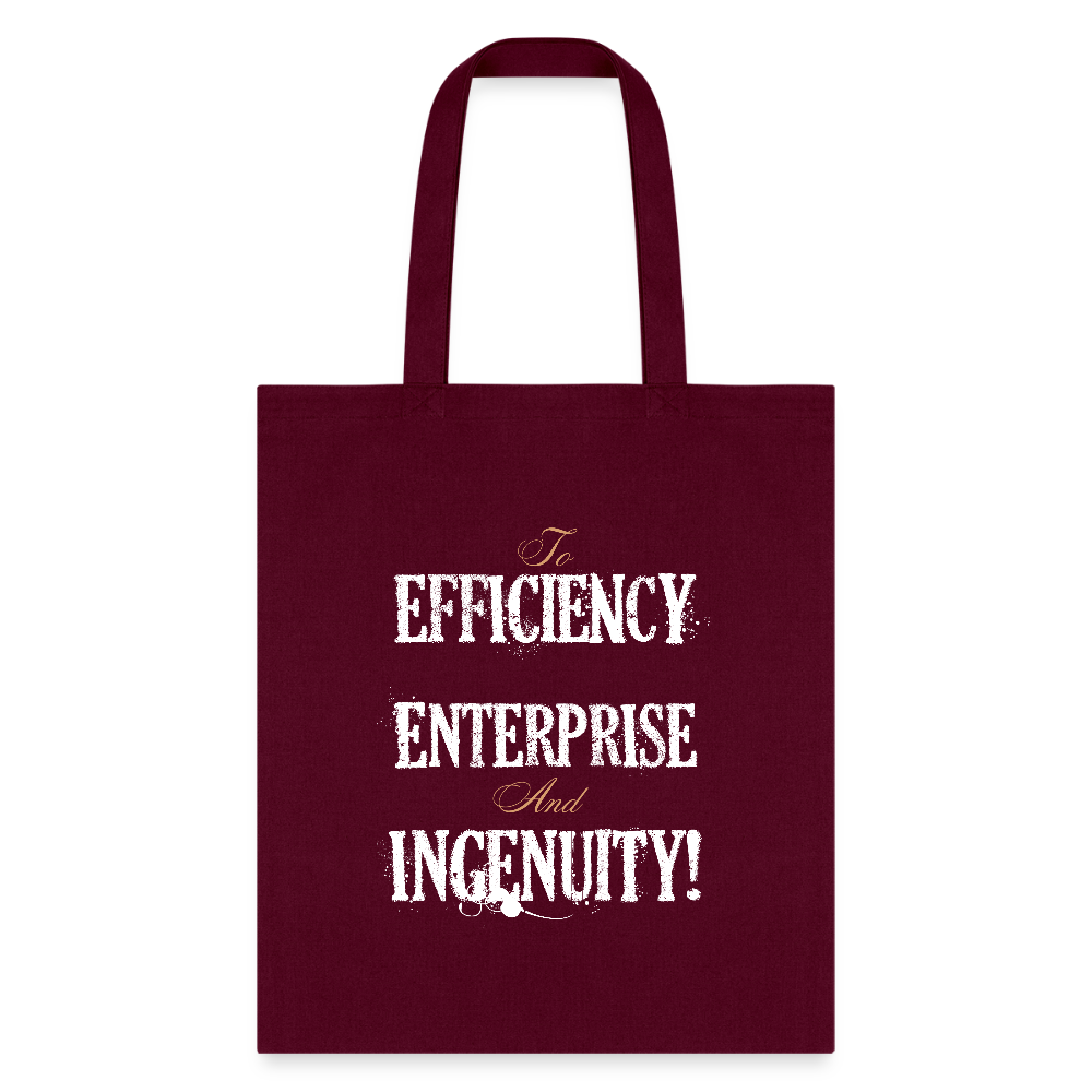 Efficiency, Enterprise Book Bag - burgundy