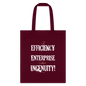 Efficiency, Enterprise Book Bag - burgundy