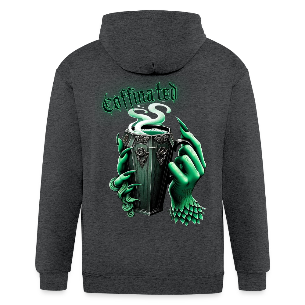 Coffinated Zip Hoodie - deep heather