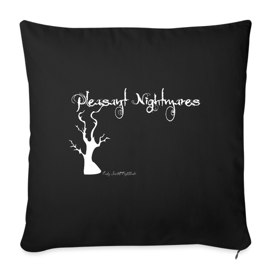 Pleasant Nightmares Throw Pillow - black