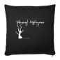 Pleasant Nightmares Throw Pillow - black