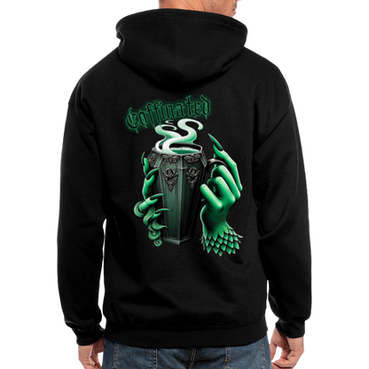 Coffinated Zip Hoodie - black