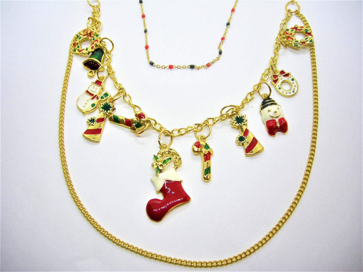 Celeste – Christmas Charm Necklace & Dainty Holiday Set