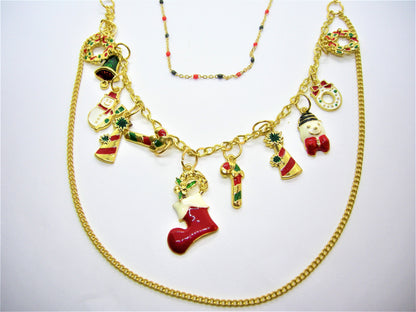 Celeste – Christmas Charm Necklace & Dainty Holiday Set