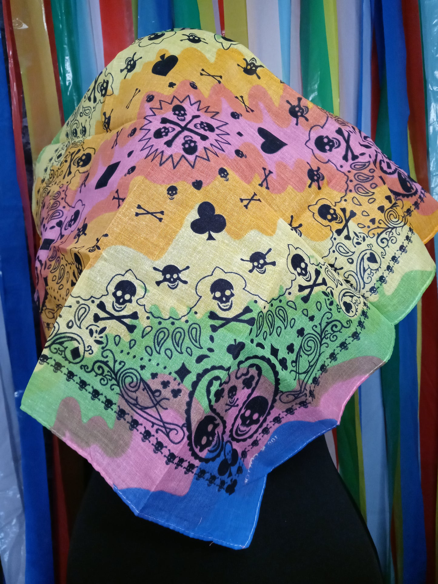 Rainbow tie dye bandana