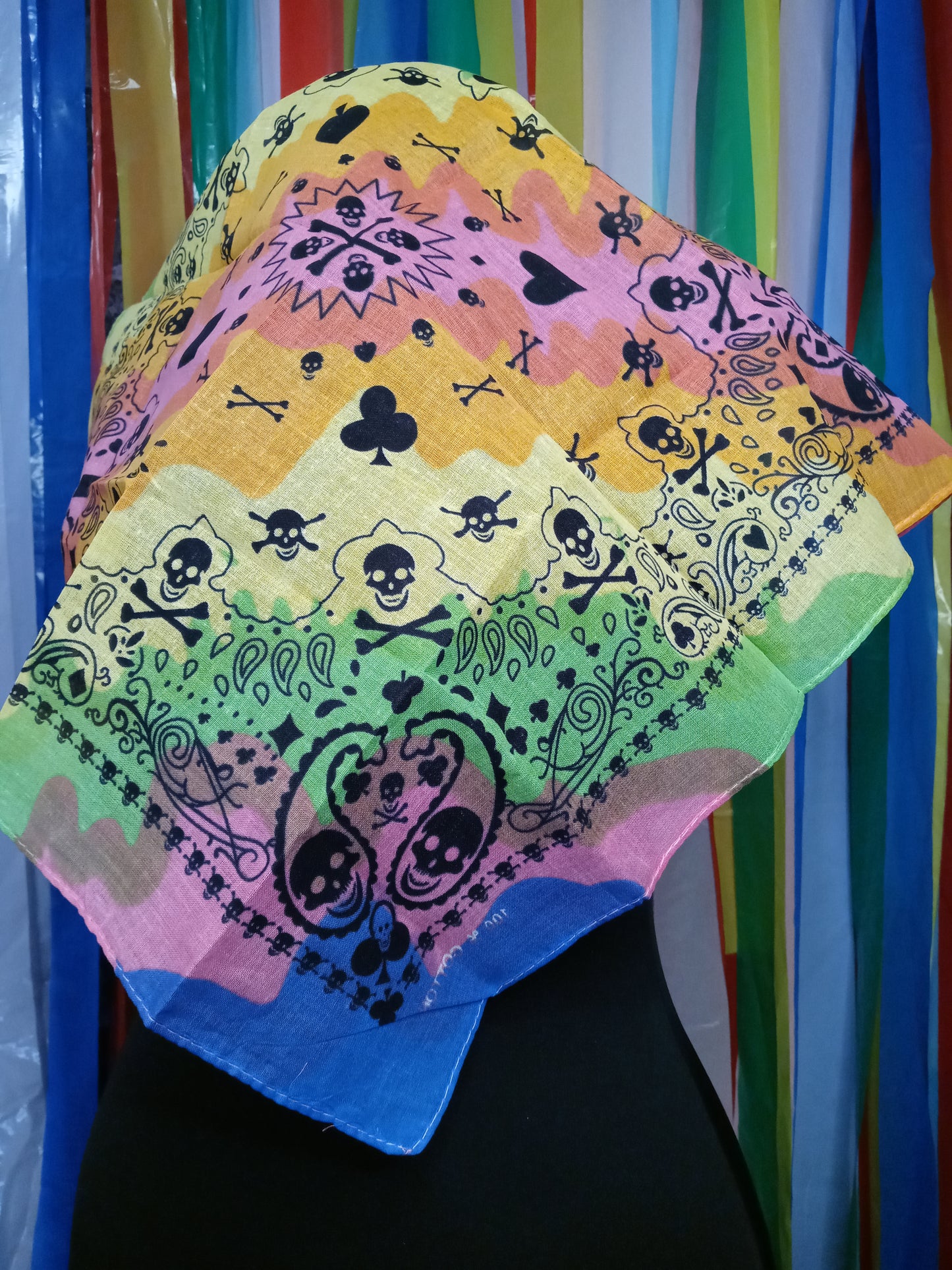 Rainbow tie dye bandana
