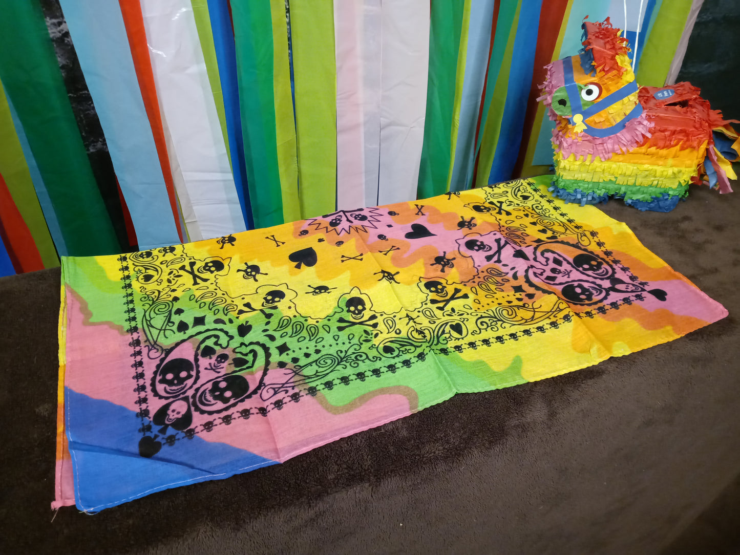 Rainbow tie dye bandana
