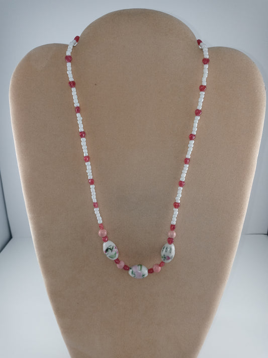 Seraphina - Edwardian Porcelain Heart Necklace