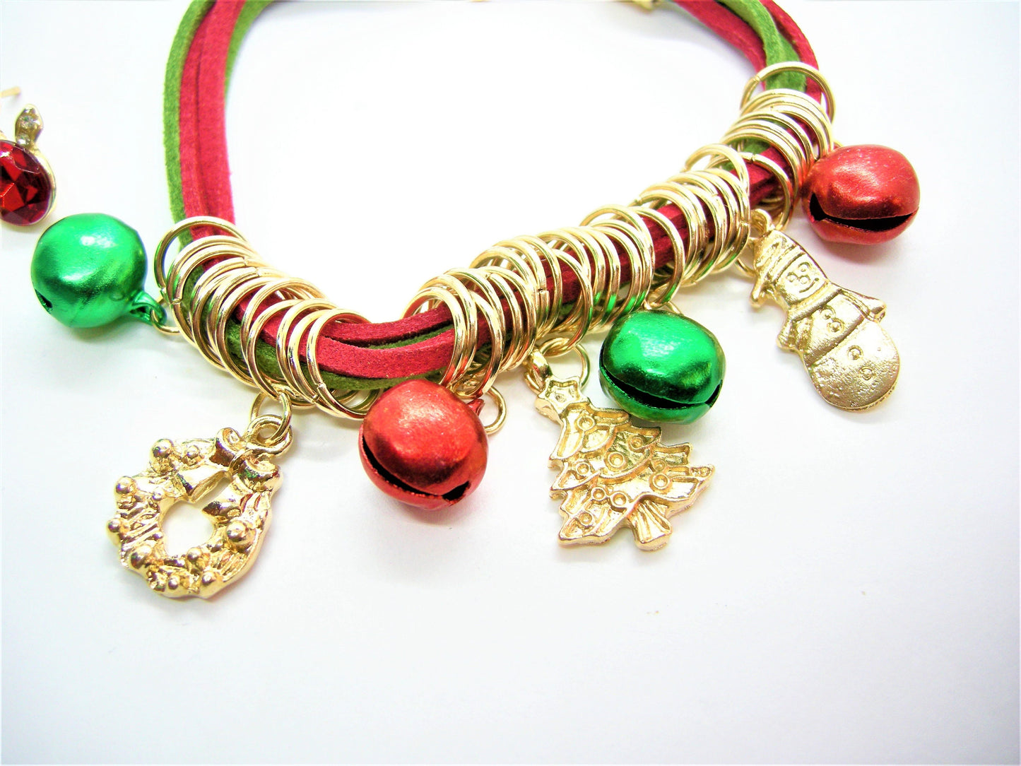 Ivy – Christmas Charm Bracelet & Deer Antler Earrings