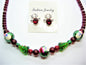 Jack Frost's Mischief – Christmas Lampwork Necklace & Reindeer Earrings