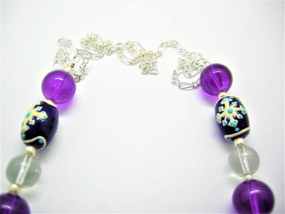 Rex – Stocking Pendant Lampwork Necklace & Deer Stud Earrings