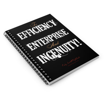Inspirational Spiral Notebook - Efficiency, Enterprise & Ingenuity Quotes for Creatives, Students, Gift Ideas, Journaling