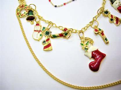 Celeste – Christmas Charm Necklace & Dainty Holiday Set