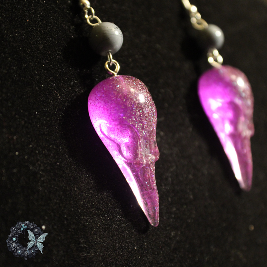 Morgue Song – Bird Skull Earrings