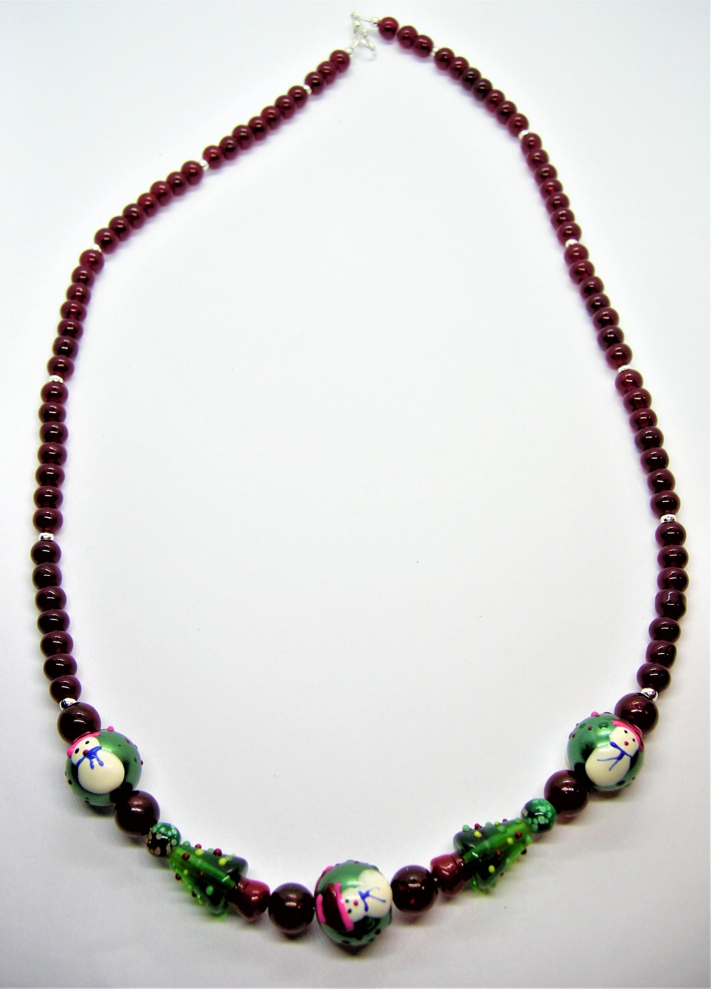Jack Frost's Mischief – Christmas Lampwork Necklace & Reindeer Earrings