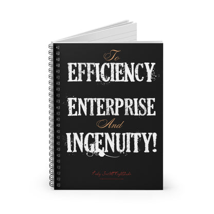 Inspirational Spiral Notebook - Efficiency, Enterprise & Ingenuity Quotes for Creatives, Students, Gift Ideas, Journaling