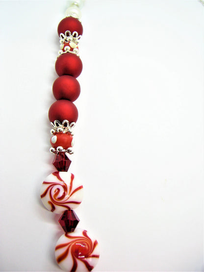 Lillian – Candy Cane Charm Necklace, Bracelet & Earrings Set
