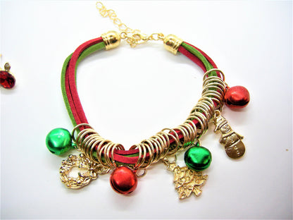 Ivy – Christmas Charm Bracelet & Deer Antler Earrings