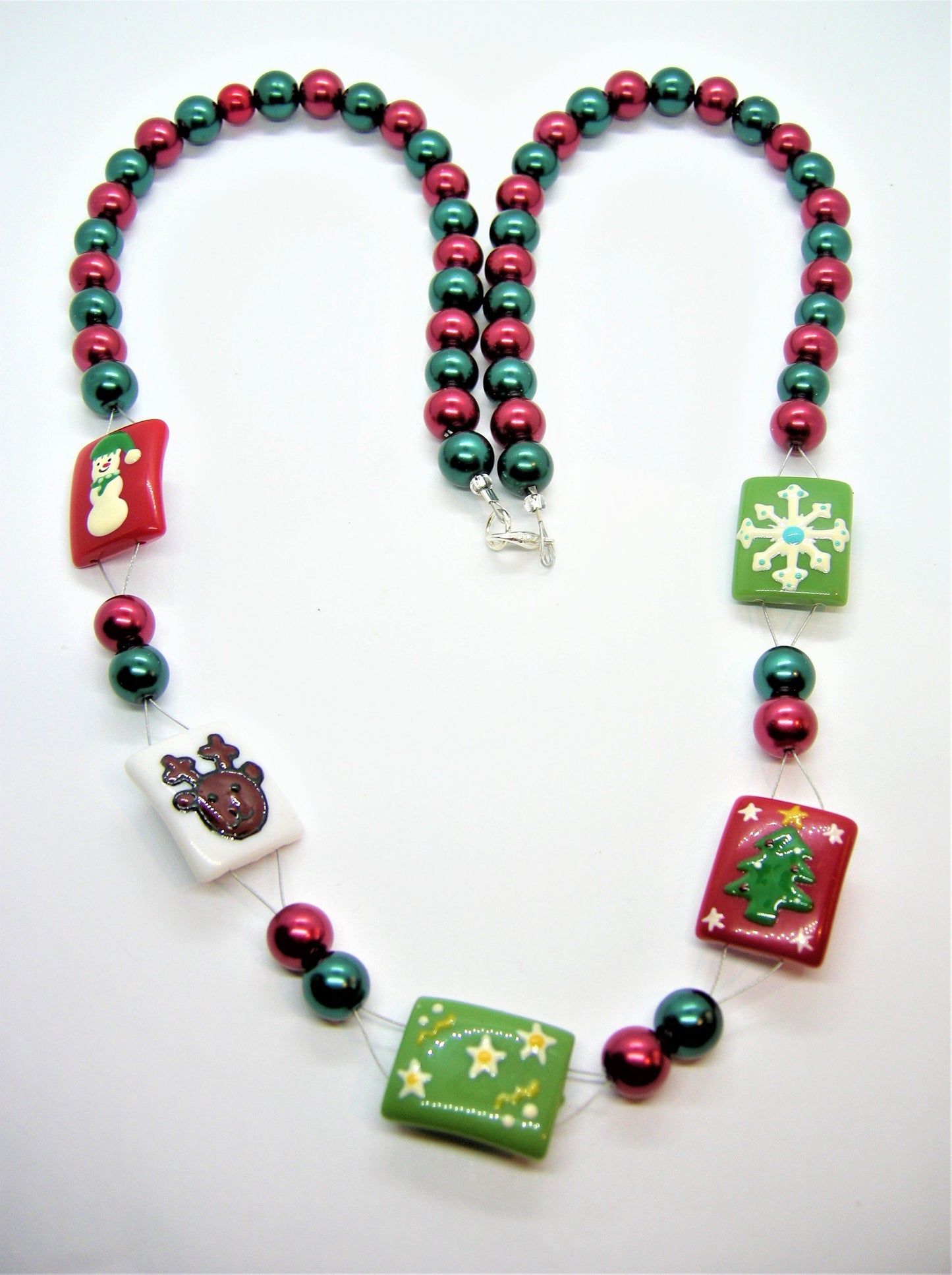Garland – Double Wire Holiday Package Necklace & Spiral Tree Earrings