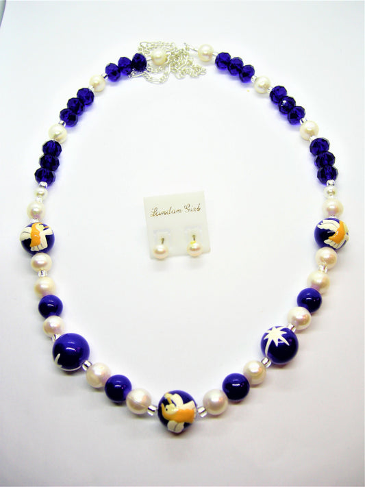 Hope – Blue Angel Pearl Necklace & Earrings