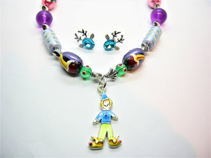 Hermie – Handcrafted Elf Necklace & Antler Earrings