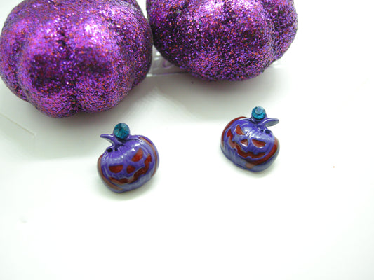 Purple Lil' Punkin Stud Earrings