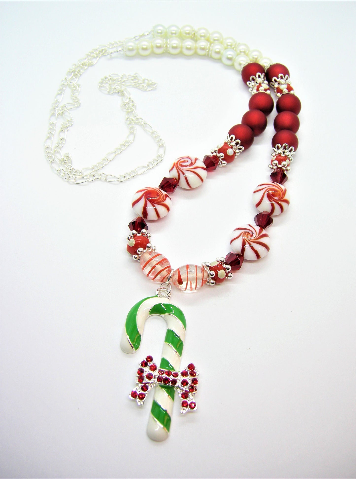 Lillian – Candy Cane Charm Necklace, Bracelet & Earrings Set