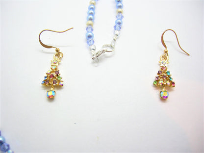Seraphina – Angel Necklace & Christmas Tree Earrings