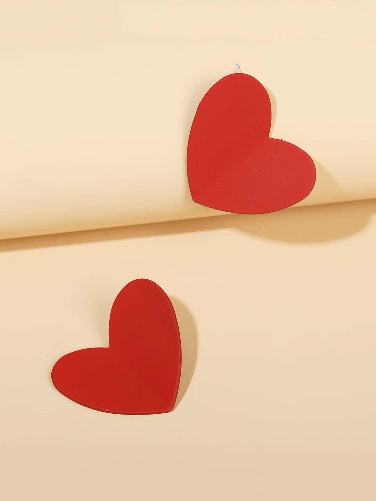 Juliet – Suede-Soft Crimson Heart Earrings