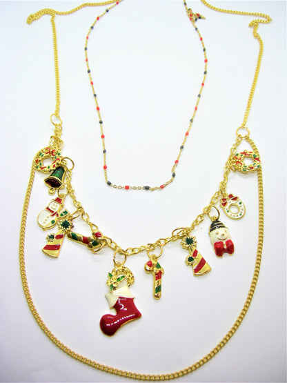 Celeste – Christmas Charm Necklace & Dainty Holiday Set