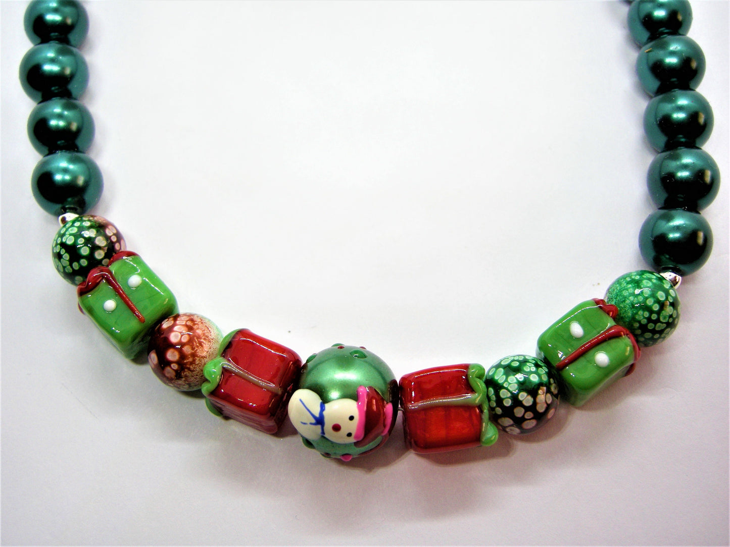Dash – Handcrafted Christmas Bead Necklace & Reindeer Earrings