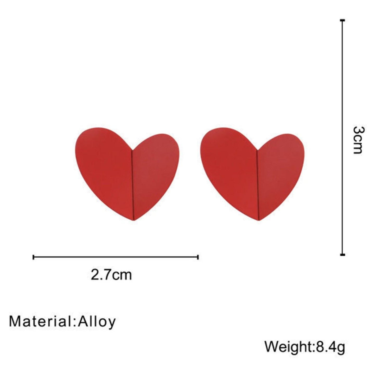 Juliet – Suede-Soft Crimson Heart Earrings
