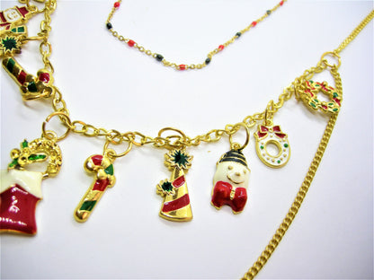 Celeste – Christmas Charm Necklace & Dainty Holiday Set