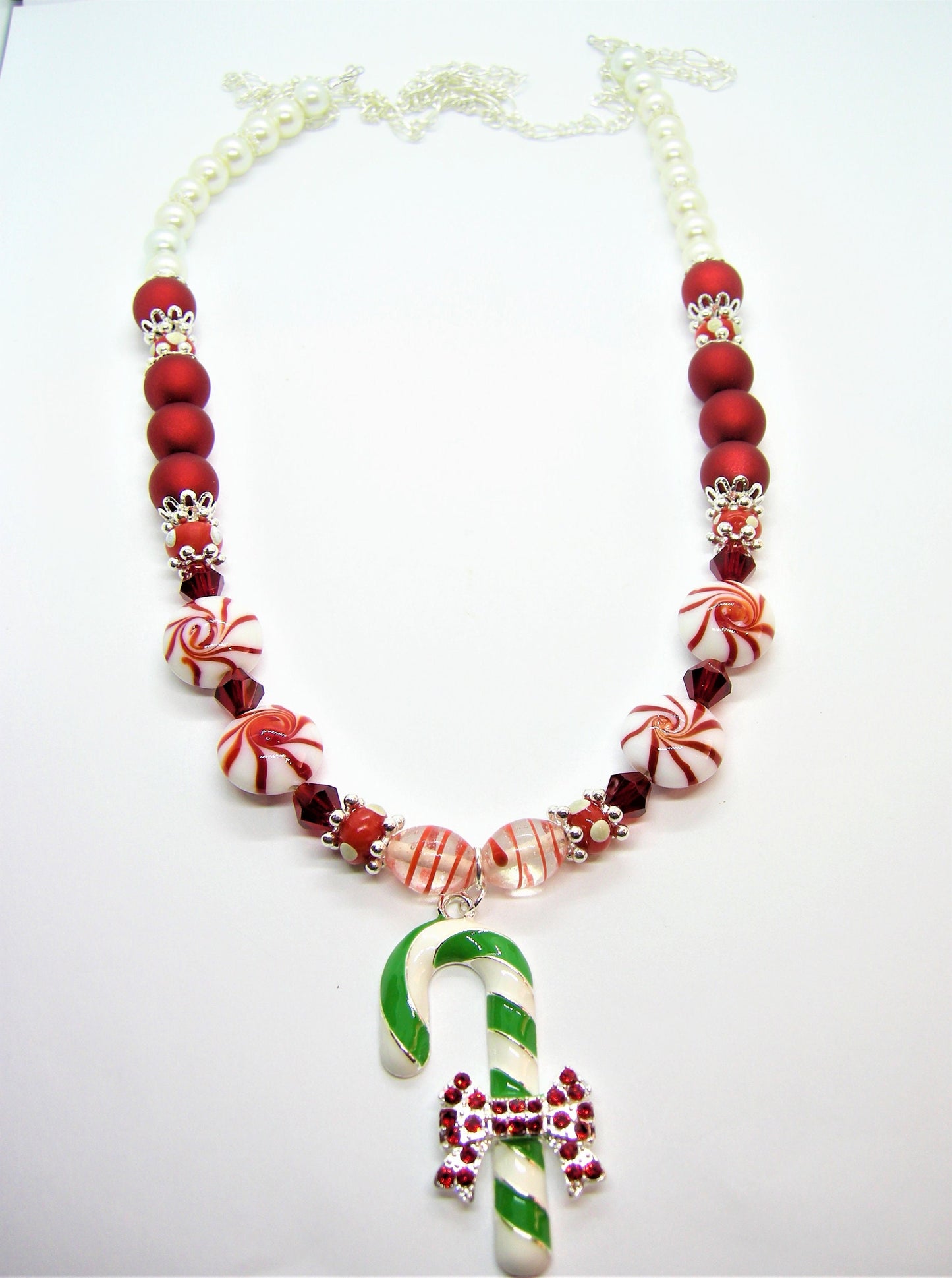Lillian – Candy Cane Charm Necklace, Bracelet & Earrings Set