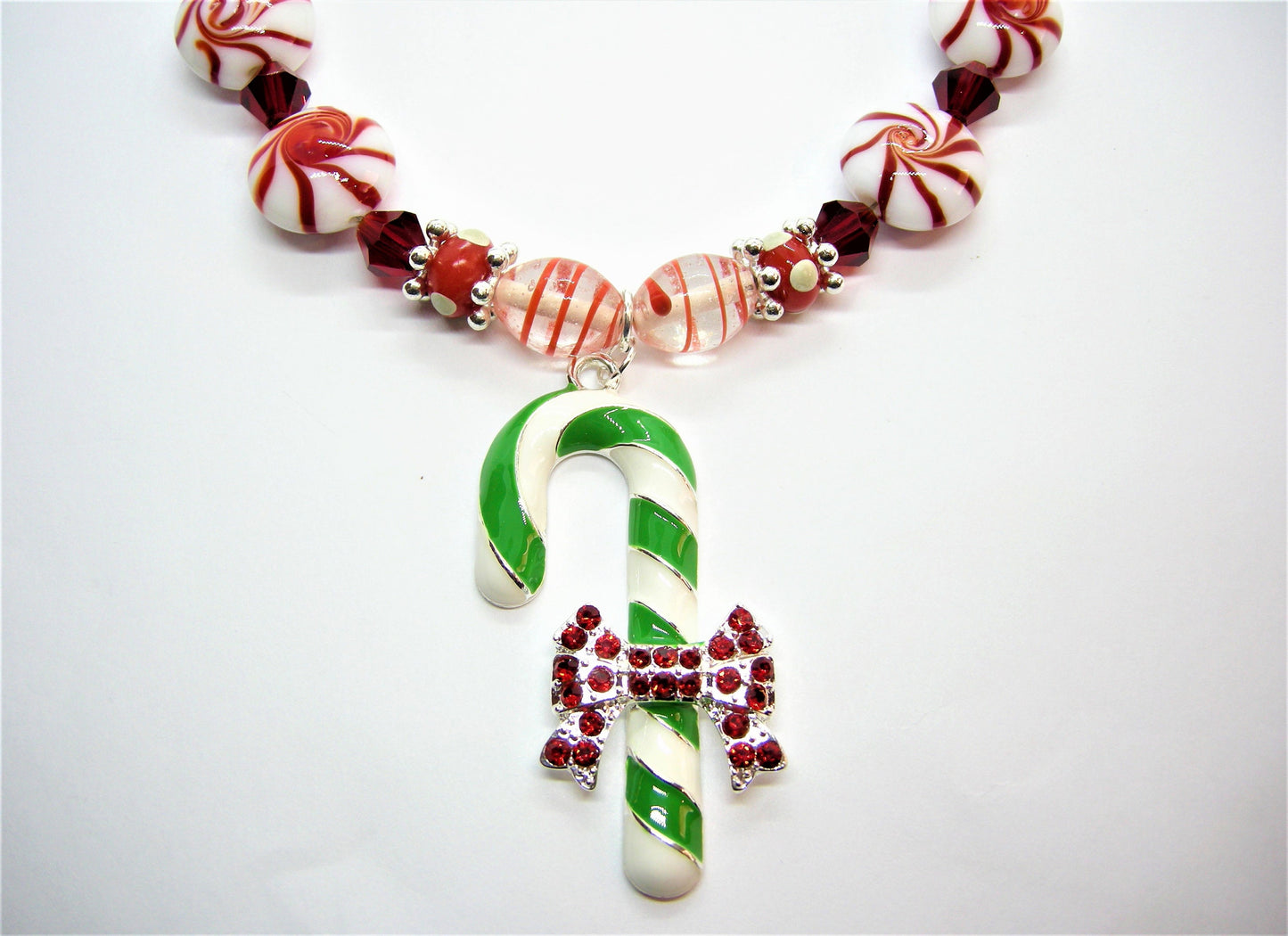 Lillian – Candy Cane Charm Necklace, Bracelet & Earrings Set